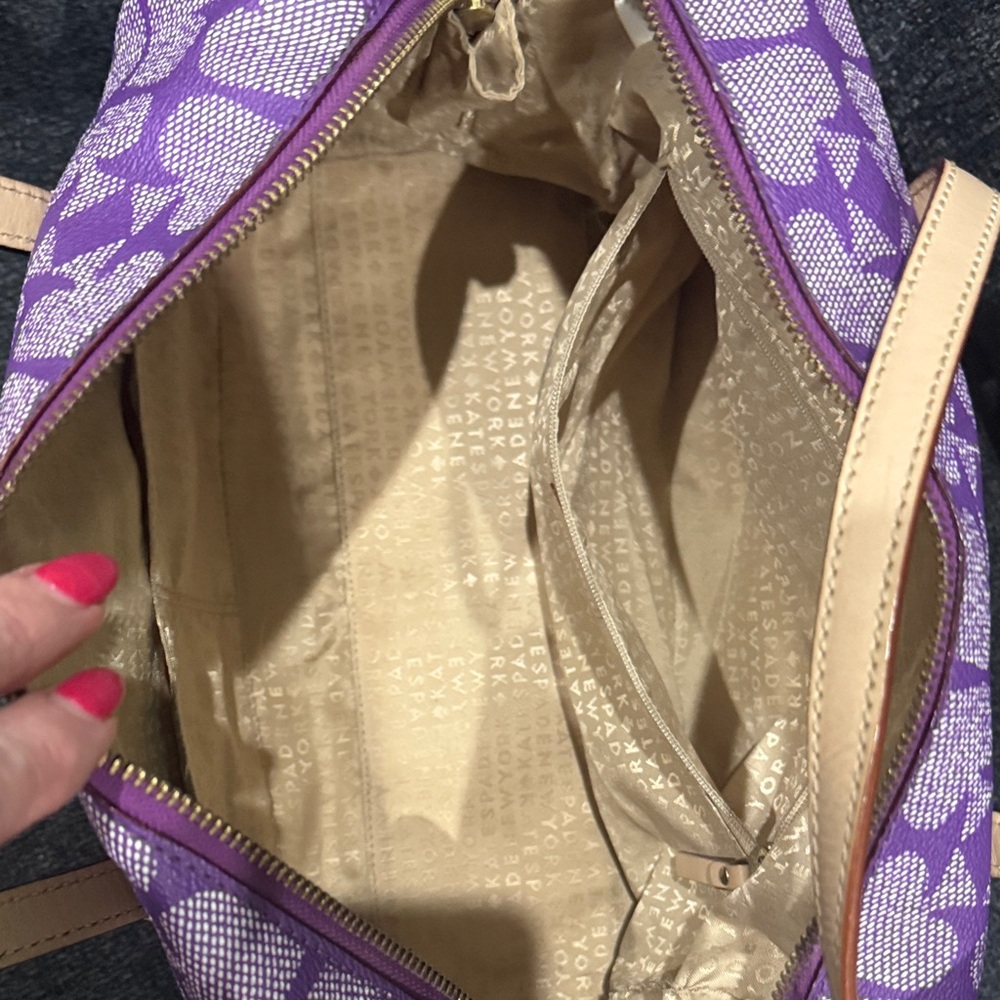 Kate Spade Lavender and Beige Satchel - Picture 3 of 3